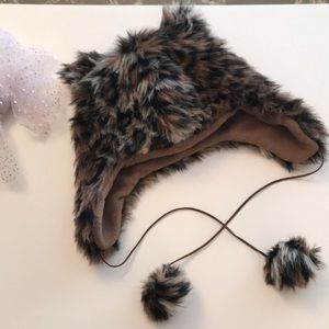 Leopard Faux Fur Hat by Arizona